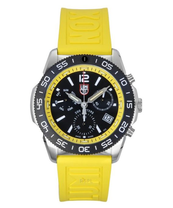 Luminox Pacific Diver Chronograph gummirem Black Dial Quartz XS.3145.SET 200M herreur