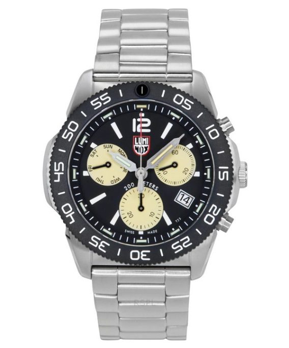 Luminox Pacific Diver Chronograph Rustfrit stål Black Dial Quartz XS.3150.M 200M herreur