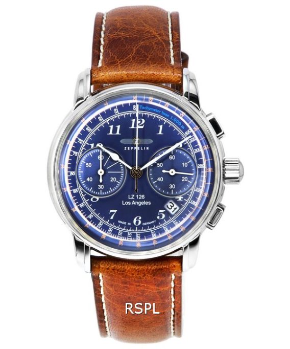 Zeppelin LZ126 Los Angeles Chronograph Blue Dial Quartz Z76143 herreur