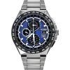 Citizen Eco-Drive radiostyret GMT kronograf Super Titanium Blue Dial AT8238-84L 100M herreur