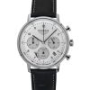 Bauhaus Classic Chronograph rustfrit stål læderrem White Dial Solar 20861 herreur