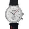 Bauhaus Klassisk sort læderrem White Dial Solar 21121 Herreur