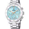 Festina Boyfriend Chronograph Crystal Accents Blue Dial Quartz F20603-4 100M dameur