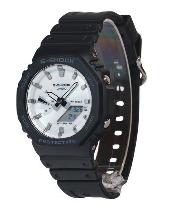 Casio G-Shock Analog Digital Bio-baseret Resin Rem Hvid Urskive Quartz GA-2100WD-1A 200M herreur