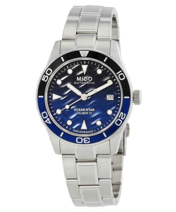 Mido Ocean Star Stainless Steel Blue Gradient Dial Automatisk dykker M026.907.11.041.00 200M herreur