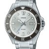 Casio Standard Analog rustfrit stål Sølvskive Quartz MDV-107D-7AV 200M herreur