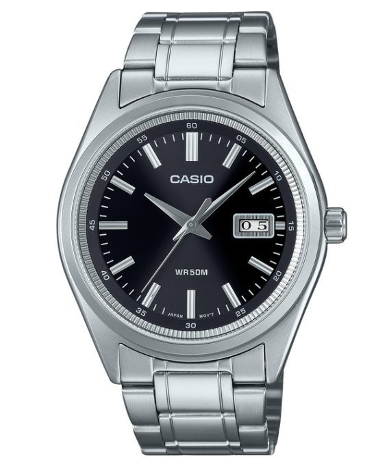 Casio Standard Analog Rustfrit Stål Sort Urskive Quartz MTP-B180D-1A1V Herreur