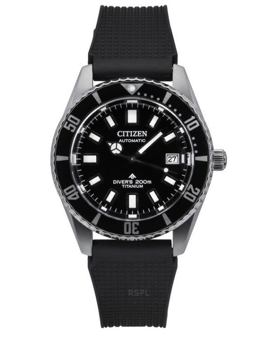 Citizen Promaster Fujitsubo Super Titanium Polyurethan Rem Black Dial Automatic Diver&#39,s NB6021-17E 200M herreur