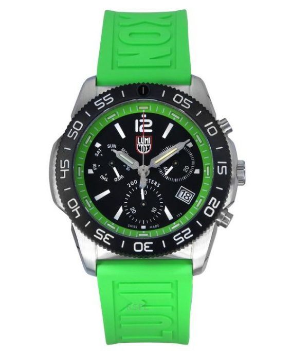 Luminox Pacific Diver Chronograph gummirem Black Dial Quartz XS.3157.NF 200M herreur