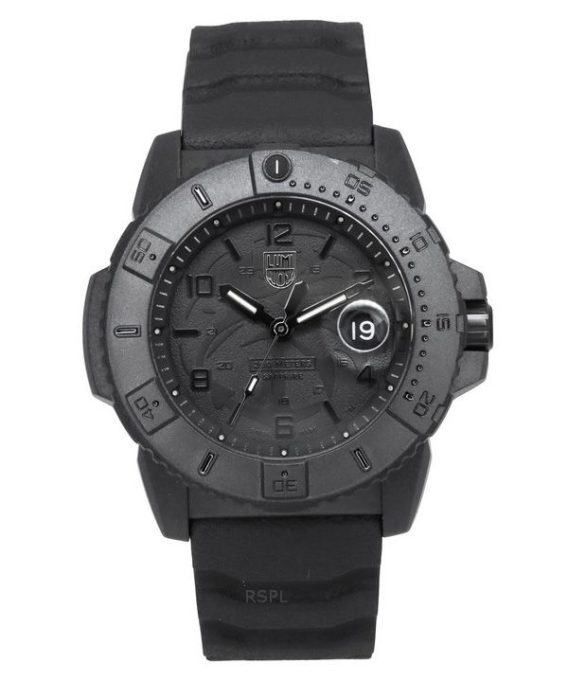 Luminox Navy Seal Foundation gummirem Black Dial Quartz Diver&#39,s XS.3601.BO.NSF 200M herreur