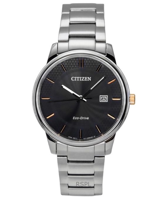 Citizen Eco-Drive rustfrit stål sort skive BM6977-70E herreur