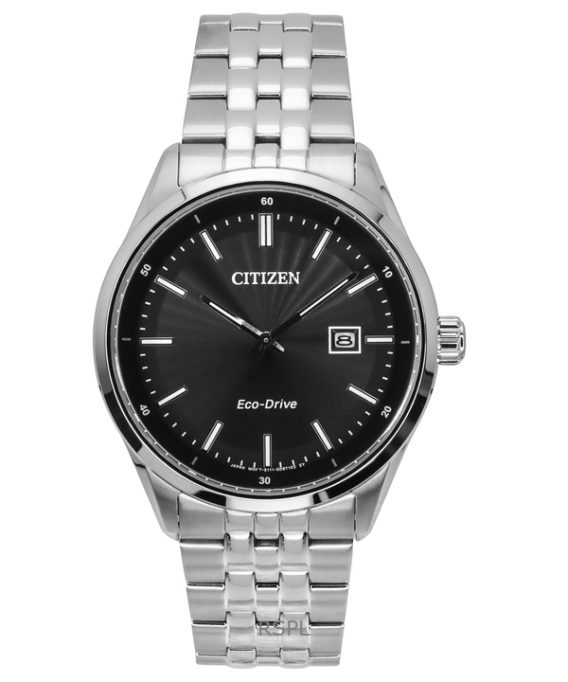 Citizen Eco-Drive rustfrit stål sort skive BM7560-59E 100M herreur