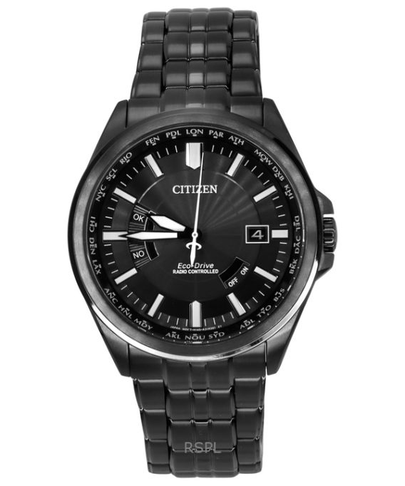 Citizen Collection Night Color Edition Radiostyret sort skive Eco-Drive CB0294-54E 100M herreur