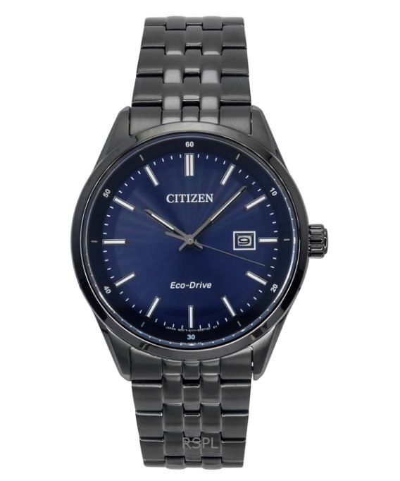 Citizen Eco-Drive rustfrit stål blå skive BM7567-50L 100M herreur