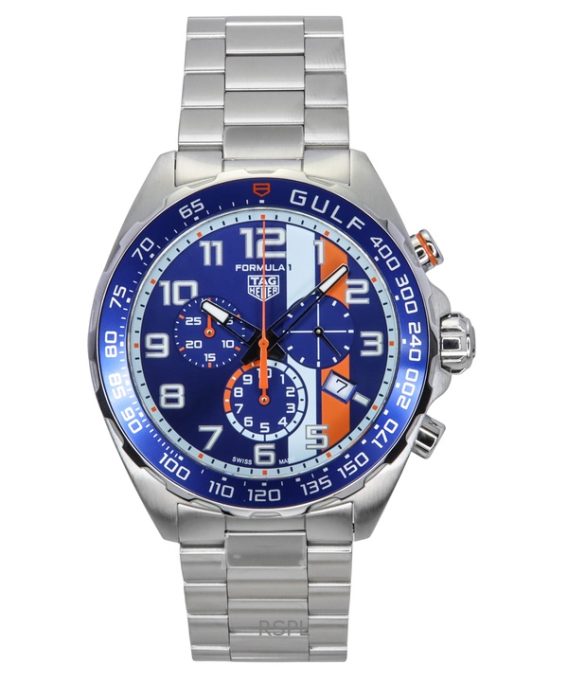 Tag Heuer Formula 1 Chronograph X Gulf Stainless Steel Blue Dial Quartz Diver&#39,s CAZ101AT.BA0842 200M herreur