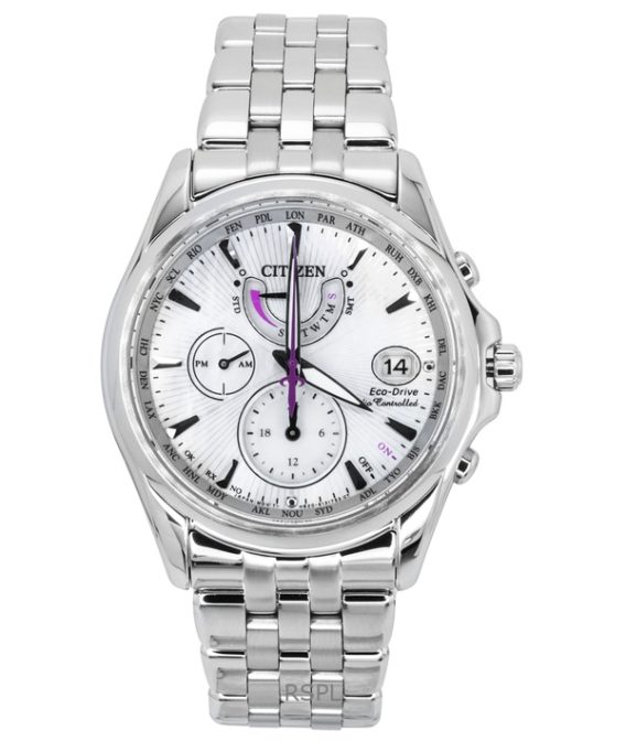 Citizen radiostyret rustfrit stål perlemorskive Eco-Drive FC0010-55D 100M dameur