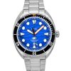 Fossil Breaker Rustfrit stål Blue Dial Quartz Diver',s FS6064 200M herreur