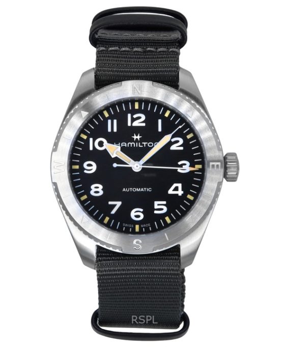 Hamilton Khaki Field Expedition Tekstilrem Sort Urskive Automatisk H70315930 100M unisex ur