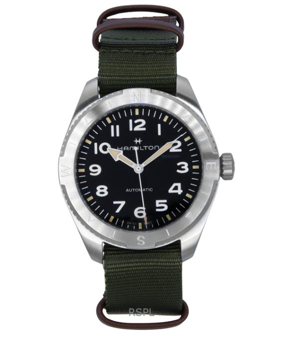 Hamilton Khaki Field Expedition Tekstilrem Sort Urskive Automatisk H70315931 100M unisex ur