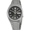 Renoveret Seiko 5 rustfrit stål sort skive automatisk 21 juveler SNXS79J1 herreur