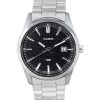 Renoveret Casio Analog rustfrit stål Black Dial Quartz MTP-VD03D-1A herreur