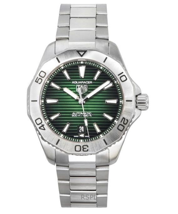 Tag Heuer Aquaracer Professional Date Sunray Børstet Grøn Urskive Automatisk dykker WBP2115.BA0627 200M herreur